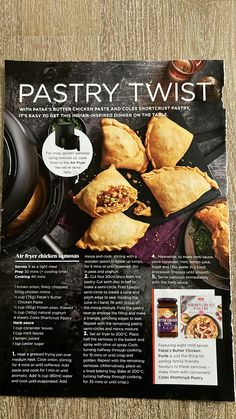 an article in the magazine pastry twist with pictures of pastries and sauces on it