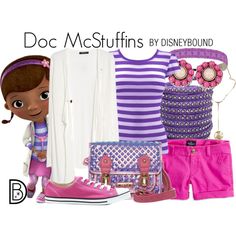 Get the look! | Disney Bound Lucca Disney, Doc Mcstuffins Costume, Disney Fashion Outfits, Disney Closet, Doc Mcstuffin, Disney World Outfits