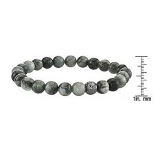 Circumference: 8 1/2 InchStone: AgateMetal Color: WhiteMetal: Sterling SilverChain Construction: BeadCare: Wipe CleanCountry of Origin: Imported Casual Beaded Agate Bracelets, Casual Agate Beaded Bracelets With Gemstone Beads, Casual Agate Beaded Bracelets With Round Beads, Casual Agate Gemstone Beaded Bracelets, Adjustable Gray Jewelry With 8mm Beads, Adjustable Gray Beaded Bracelets With 8mm Beads, Adjustable Gray 8mm Beads Bracelets, Casual Gemstone Beaded Bracelets For Jewelry Making, Casual Round Beaded Bracelets With Natural Stones