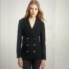 See Pic For Description Structured Shoulders Notch Collar Shoulder Epaulets Lined Wool, Nylon Cashmere Dry Cleaned, And Stored In Plastic Garment Bag Burberry Black, Burberry Brit, Burberry Jacket, Garment Bag, Notch Collar, Burberry, Cashmere, Size 2, Jackets For Women