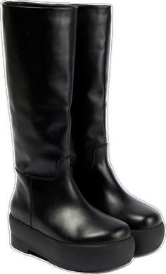 Chic Gala Boots With Round Toe, Chic Boots With Round Toe For Galas, Gia Borghini Boots, Knee-high Leather Platform Moto Boots, Black Knee-high Platform Moto Boots, Black Platform Ankle-high Moto Boots, Medium Width Ankle-high Platform Moto Boots, Tall Combat Boots, Lug Sole Boots