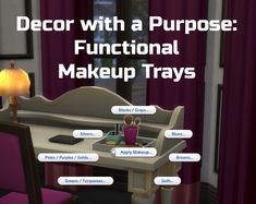 Sims 4 Functional Makeup Cc, Sims 4 Cc Makeup Objects, Sims 4 Functional Makeup, Sims 4 Functional, Los Sims 4 Mods, Sims 4 Cc Maxis Match, Light Blue Eyes, Makeup Tray