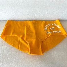 Nwt. Victoria's Secret Pink Panties. Size M. Hipster Smooth. No-Show. Color Is Similar To Mustard Yellow Seamless Bottoms For Summer, Seamless Yellow Bottoms For Summer, Yellow Cotton Bottoms With Letter Print, Spring Yellow Seamless Bottoms, Pink Boyshorts, Logo Hipster, Pink Emerald, Period Panties, Pink Halloween