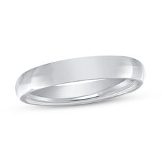 a plain wedding ring in white gold