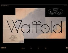 a black and white poster with the word wafffold on it's side