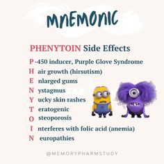 a purple poster with the words, mementoic and two minion characters next to each other