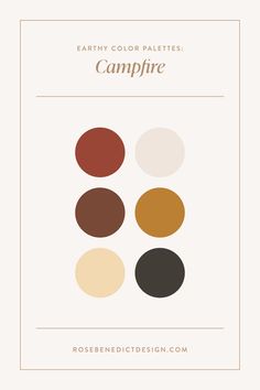 the earthy color palettes for campfire