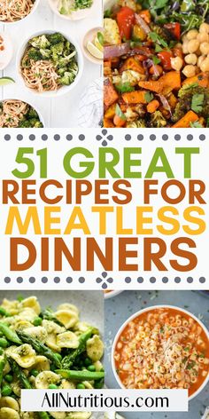 the top five great recipes for meatless dinners