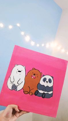 Pink we bare bear canvas painting perfect for bedroom Bear Canvas Painting, We Bare Bear, Canvas Painting For Beginners, Bear Canvas, Acrylic Painting Tips, Painting For Beginners, We Bare Bears, Bare Bears