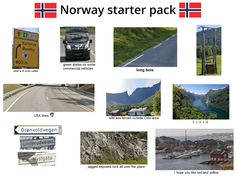 there are many different pictures on this page to help you understand what is in norway