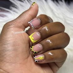 Acrylic Nail Set, Fancy Nails Designs, Girly Acrylic Nails, French Tip Acrylic Nails, Dope Nail Designs