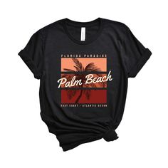 Looking for a cute versatile top to wear this summer? Make sure to grab one of our Florida Paradise tees! This soft and comfortable graphic tee is the perfect top for any outfit. It can be paired with biker shorts, jeans, or even a simple skirt/dress! This tee is true-to-size, so be sure to order your regular t-shirt size! If you are looking for a more oversized look, make sure to size up! Black Graphic Print Top For Vacation, Black T-shirt With Front Print For Summer, Black Top With Funny Print For Vacation, Funny Print Black Tops For Vacation, Black Graphic Tee For Summer, Black Screen Print Tops For Beach, Black Text Print Top For Vacation, Black Tops With Funny Print For Vacation, Black Text Print Tops For Vacation