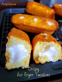 crispy air fryer twinkies with icing on them