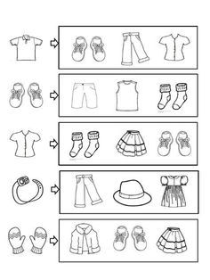 the worksheet for children to learn how to make clothes