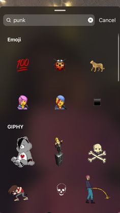 an image of some stickers on the back of a cell phone with other icons