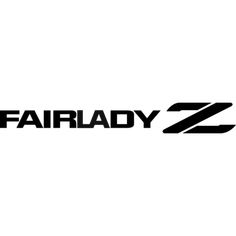 the word fairlady z is written in black on a white background