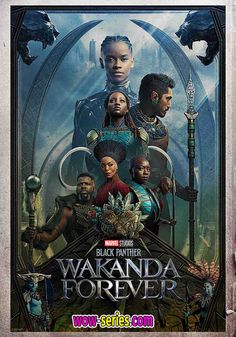 the poster for black panther's wakanda forever, starring actors from different eras