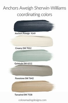 the color chart for sherylin williams's coordinating colors