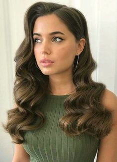 Retro Waves Hair, Classy Hairstyles, Hollywood Hair, Hair Stylist Life, Long Wavy Hair, Bridal Hair And Makeup, Formal Hairstyles