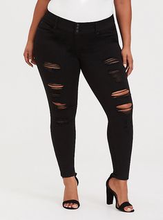 Most Comfortable Jeans, Black Ripped Jeans, All I Ever Wanted, Curvy Jeans, Denim Details, Distressed Black Jeans, Plus Size Jeans, Sky High, Latest Fashion For Women