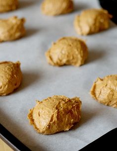 cookies are on a baking sheet ready to go into the oven