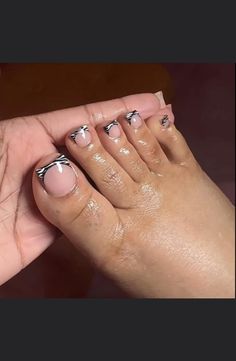 Nails Design Y2k, Nail Inspired, Poppin Nails, Pedicure Ideas, Gel Toes