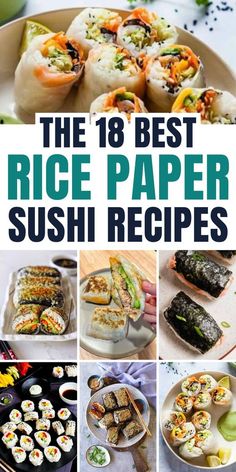 Discover the 18 best recipes for tasty rice paper sushi rolls #sushi #recipes #easytomake #delicious #homemade Folded Kimbap Recipe, Rice Paper Sushi Rolls, Rice Paper Sushi, Shrimp Sushi Rolls, Recipes Using Rice, Paper Sushi, Sushi Fillings, Sushi Co