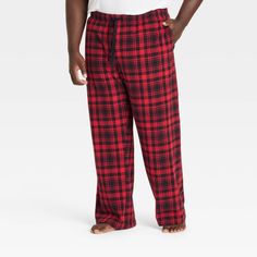 Sleep in cozy comfort night after night in these Check Microfleece Pajama Pants from Goodfellow & Co™. Designed in a straight-leg silhouette, these microfleece pajama pants are crafted from midweight knit fabric for soft wear. A full elastic waistband with a front drawstring offers you a snug fit, while two side pockets lend functional flair. Designed with a classic check pattern, you can pair them with tanks or sleep shirts for different sleepwear options. Goodfellow & Co™: Feel good in what yo Mens Plaid Flannel, Flannel Pajama Pants, Flannel Pajamas, Mens Plaid, Sleep Shirt, Pajama Bottoms, Mens Big And Tall, Bottom Clothes, Comforters Cozy