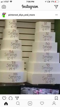 a bunch of boxes that are stacked on top of each other with numbers written on them