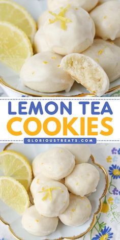 Learn how to make the best lemon cookies for your labor day party food ideas! This easy cookie recipe is buttery, packed with lemon flavor, and melt-in-your-mouth delicious! What's not to love? High Tea Cookies, Lemon Tea Cookies, Tea Cookies Recipe, Tea Party Cookies, Lemon Treats, English Tea Party