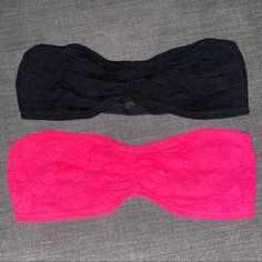 Both Are Brand New With Tags Still On! Both For $15! Strawberry Soda, Camisole Bra, Lace Bandeau, Bandeaus, Lace Camisole, Women's Intimates, Victoria Secret Pink, Pink Ladies, Victoria's Secret