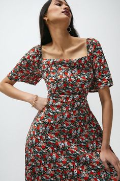 Printed Square Neck Midi Dress Square Neck Midi Dress, Dresses Printed, Quick Delivery, Square Neck, Dress Collection, Print Dress, How To Find Out, Buy Online, Shop Now