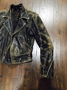 Older Mens Fashion, Leather Jacket Men Style, Studded Leather Jacket, Raw Leather, Fur Leather Jacket, Leather Jacket Style, Men's Leather Jacket, Vintage Leather Jacket, Custom Jacket