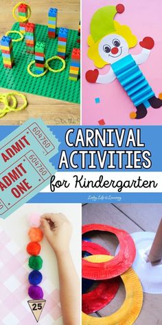 several different activities for children to play with