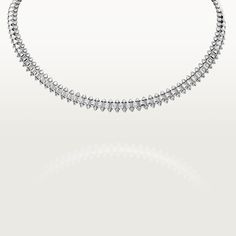 Clash de Cartier necklace, flexible medium model Formal Cartier Diamond Necklace With 17 Jewels, Cartier Diamond Necklace With 17 Jewels For Formal Occasions, Luxury Tennis Necklace For Formal Occasions, Cartier Platinum Diamond Cut Jewelry, Cartier Platinum Diamond-cut Jewelry, Cartier Silver Jewelry With 17 Jewels, Cartier Brilliant Cut White Gold Diamond Necklace, Cartier Brilliant Cut Diamond Necklace In White Gold, Cartier White Gold Diamond Necklace With Brilliant Cut