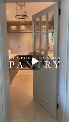 an open door leading into a kitchen with the words humptin'cinnamon pantry on it