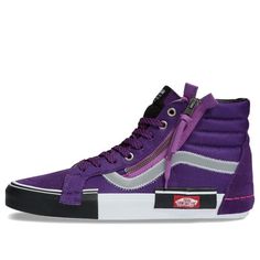 Vans Sk8Hi Reissue CAP 3MLOGO VN0A3WM1TUW Swaggy Clothes, Vans Sk8 Hi Reissue, Purple Vans, Neon Shoes, Fresh Clothes, Goth Shoes, Street Clothes, Pants Outfit Men, Shoes Purple