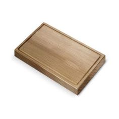 a wooden cutting board on a white background