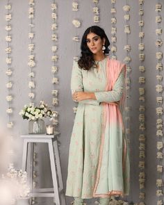 Description: Princess cut anarkali with anchor embroidered flowers all over. Accompanied by churidaar and ombre dupatta with lace all over borderColour Pista GreenFabric ChanderiCare Dry Clean onlyFit Tailored Anarkali Style Floor-length Unstitched Suit With Chikankari Embroidery, Long Self Design Georgette Dupatta, Anarkali Style Unstitched Chikankari Embroidery Suit, Long Anarkali Unstitched Suit With Resham Embroidery, Long Dupatta With Self Design In Georgette, Long Georgette Dupatta With Self Design, Long Chanderi Anarkali Set With Resham Embroidery, Long Anarkali Set With Resham Embroidery In Chanderi, Pista Green Anarkali Unstitched Suit