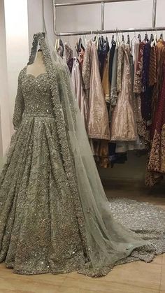 a dress on display in a store