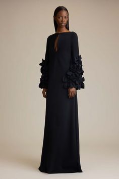 True to size 68% polyamide | 32% elastane Made in Toronto | Fabric milled in Italy Dry Clean Only *Note that Special Order pieces take 22 - 26 weeks to ship. Greta Constantine, Mode Abaya, فستان سهرة, Maxi Dress Evening, Black Prom Dresses, Abayas Fashion, Abaya Fashion, Karen Millen, Work Outfits