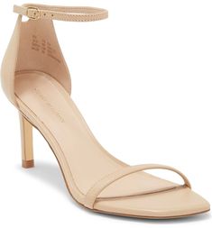 Stuart Weitzman Amelina Ankle Strap Sandal (Women) | Nordstromrack Formal Single Strap Sandals For Spring, Spring Formal Single Strap Sandals, Spring Sandals With Ankle Strap And Single Strap, Elegant Spring Heels With Adjustable Strap, Classic Ankle Strap Heels For Summer, Classic Ankle Strap Heels For Spring, Classic Sandals With Single Toe Strap, Classic Fitted Sandals With Single Toe Strap, Elegant Sandals With Adjustable Strap And Medium Width