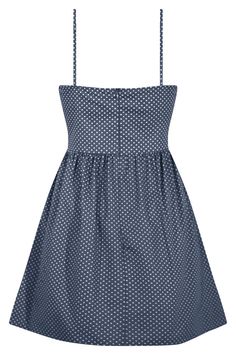 This navy and white polka dot chambray dress is just divine! Sweetheart bust line, fitted waistline, and gorgeous fabrication makes this dress a summer must have! Style #BD7137-N Ankara Gown, Ankara Gown Styles, Gown Styles, Chambray Dress, Adventure Awaits, White Polka Dot, Swing Dress, Ankara, Chambray