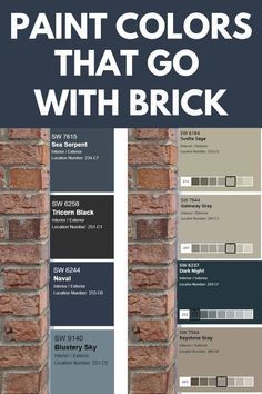 some paint colors that go with brick