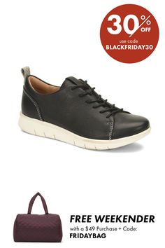 Comfortiva-Cayson Sneaker Straightforward chic looks and reliable comfort are why you should go for the Comfortiva Cayson sneaker. The two-toned sneaker comes with a detachable molded Align insole that stays light and provides you contoured comfort. Athletic Sneakers, Sneakers Black, Two By Two, Sneakers, Free Shipping, Black