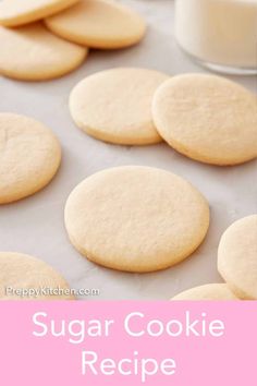 sugar cookie recipe with text overlay