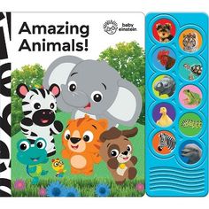 an animal book with many different pictures on it