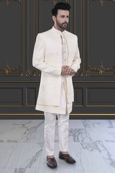 Indulge in luxury and sophistication with our Mens Sherwani- U2-S382. This open jacket sherwani is perfect for special occasions, showcasing your refined and elegant taste. Elevate your style and make a statement with this premium piece. Open Jacket Sherwani, Mens Sherwani, Open Jacket, Sherwani, Elevate Your Style, Your Style, Special Occasion, Quick Saves