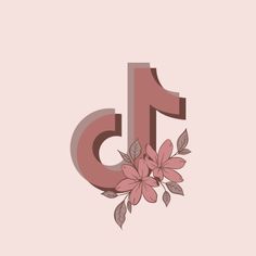 the number fifteen with flowers on it is shown in pink and grey colors, against a pale background