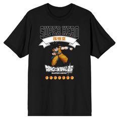 Channel the spirit of a warrior with the Dragon Ball Super The Movie Super Hero Goku Women's T-shirt. This striking black crew neck features a dynamic print of Goku in action, perfect for fans of the series.

- Size: XXL
- Color: Black
- Material: High-quality cotton
- Gender: Female
- Neckline: Crew neck
- Sleeve Length: Short sleeve

Crafted for comfort and style, this officially licensed t-shirt is ideal for casual wear or adding a touch of anime flair to your wardrobe. Machine washable for e Black Short Sleeve T-shirt With Character Print, Black Short Sleeve T-shirt Pop Culture, Black T-shirt With Pop Culture Sublimation Print, Black Fandom T-shirt With Letter Print, Black Graphic Tee With Anime Print, Black Fandom T-shirt For Streetwear, Black Short Sleeve Fandom Top, Black Fandom T-shirt With Sublimation Print, Black Fandom Tops For Fan Merchandise